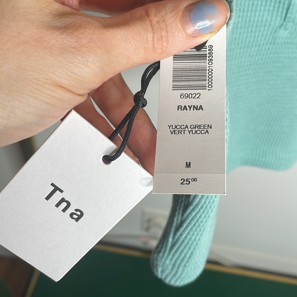 TNA | Rayna Waffle Knit Top (Red & Teal) - Picture 4 of 11